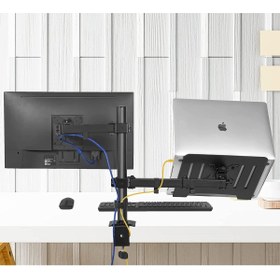 Resim Ergoflex Ef74 Steel Design 2-8 Kg Çift Kol Asansörlü 13"-30" Monitör&10-17" Laptop Standı 