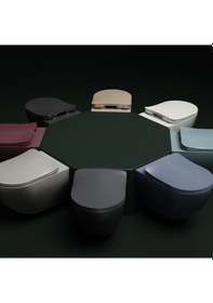 Resim Creavit Duck Duroplast Yavaş Kapanan Klozet Kapağı Mat Berry Bordo 