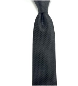 Resim Pierroni Siyah Desenli Slim Kravat P0407 Siyah 