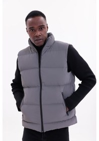 Resim Freemen Erkek Nova Kumaş Şişme Yelek Dolgulu Fermuarlı Cepli Su Ve Rüzgar Geçirmez-382 Antrasit 