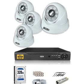 Resim Ids 4 Kameralı 5mp Sony Lensli 1080P Fullhd Güvenlik Kamerası Sistemi - Cepten Izle - 320 Iç 