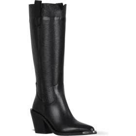 Resim Bueno Shoes Siyah Flotter Deri Kadın Topuklu Çizme 33WC20005 33WC20005 