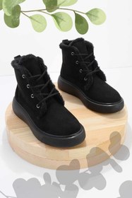 Resim Bambi Siyah Süet Kadin Bot & Bootie K02975010102 