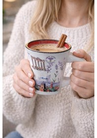 Resim Çok Amaçlı 100 Ml Seramik Bardak Kahve Çay Su Meşrubat Kupası 7 Cm X 7 Cm 