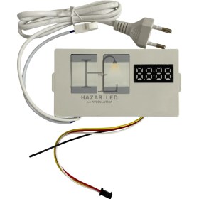 Resim 220 Volt Girişli Tunable Dokunmatik Touch Ayna Arkası Sensör Saat Termometre Buğu Önleyici Eklenebilir 12v Beyaz 