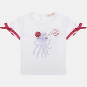 Resim GB Baby Bg Store Kız Bebek Beyaz Tshirt 23ss1bg2542 