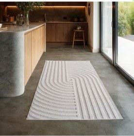 Resim Modern Bohem Krem Salon Mutfak İç Dış Mekan Teras Balkon Oda Çocuk Halısı Krem - Krem 