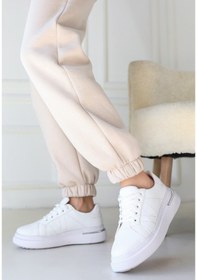 Resim Cisay Beyaz Cilt Bağcıklı Spor Ayakkabı Diğer Beyaz 