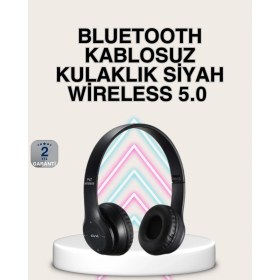 Resim Techno Stock Katlanabilir Tasarımlı Bluetooth 5.0 Kulaklık | Eller Serbest Arama ve Çift Cihaz Desteği 