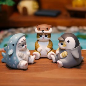 Resim 5/3/1 adet Sevimli PVC Kedi Heykelleri - Puantiyeli & Çizgili Şapkalı Karikatür Tarzı Hayvan Figürleri, Elektriksiz Ev Dekoru, Halloween, Paskalya, Teşekkür Günü, Mezuniyet için Koleksiyonluk Hediye (14 Yaş ve Üzeri), Kedi Figürü, Tatil Süslemesi, Eğlenceli Tasarım, El Yapımı Görünüm, Dayanıklı Dekorasyon, Bayramlık Süs, Fantezi Dekor, Hafif Heykel, Dekoratif Figür, Koleksiyoner İçin Ürün 