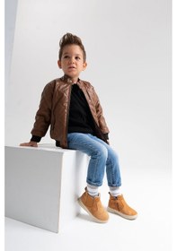 Resim Mnpc Erkek Çocuk Kum Hakiki Deri Suya Dayanıklı Günlük Bot 25k4b1104169 KUM 