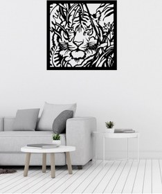 Resim Aslan Figürlü Dekoratif Metal Tablo 