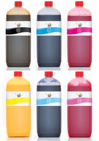 Resim Qc Epson Sc-f9400h Süblimasyon Mürekkebi Florasan Pink Ve Florasan Yellow Pro 1000ml Set 6 Renk 