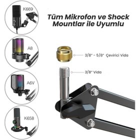 Resim Fifine Cs1 Masa Tipi Mikrofon Standı - Mikrofon Sehpası 35X35 cm 