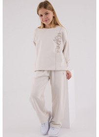 Resim U.S. Polo Assn. U.s. Polo Assn Kız Çocuk Beyaz Eşofman Takımı Us2304-c-v1 KREM 