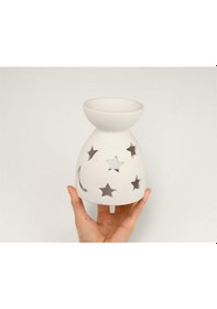 Resim Buhurdanlık Gece | Seramik Bisküvi Boyanabilir Obje (Ham Ürün) 