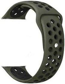 Resim Gpack Ferrucci Smart Watch FC191594 ile Uyumlu Delikli Çift Renk Silikon Kordon, Koyu Yeşil 