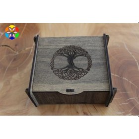 Resim Değerli Taş, Pandül & Takı Saklama Kutusu Orta Boy Yaşam Ağacı 