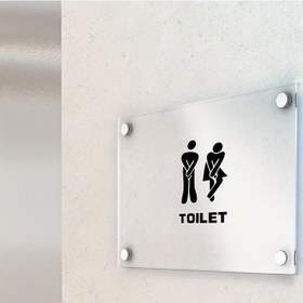 Resim Komik Tuvalet İşareti Stickerları - Karikatür Piktogramlı Çıkarılabilir Kendinden Yapışkanlı PVC Banyo Dekorasyonları, Yarı Mat Yüzey Duvarlar İçin - Erkekler & Kadınlar için Eğlenceli Banyo Dekoru, Tuvalet Dekorasyonu ve Aksesuarları, Oynak Duvar Sanatı, Tuhaf Tasarım, Uygulaması Kolay, Ofis Banyoları 