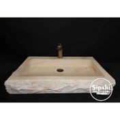 Resim SİPAHİMARBLE Traverten Eğimli Batarya Çıkışlı Lavabo 