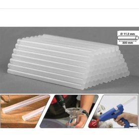 Resim Marka Kalın Mum Silikon Çubuk / Sıcak Silikon Mumu -30Cm 11.2Mm (10Adet) 