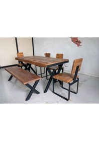 Resim Deryawood Deryawood Masif Ağaç Yemek Masası 240*85 Cm 