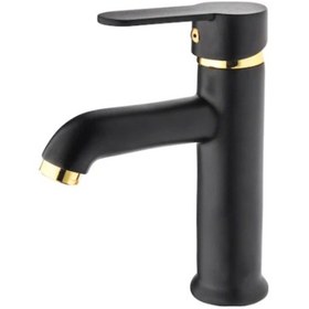 Resim Gms Zirve Lavabo Musluk Bataryası Altın - Siyah Zrv200 Çift Giriş 