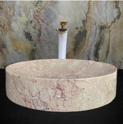Resim SİPAHİMARBLE Rozalya Bej Eğimli Lavabo 