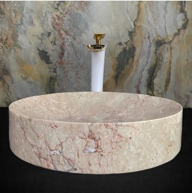 Resim SİPAHİMARBLE Rozalya Bej Eğimli Lavabo 