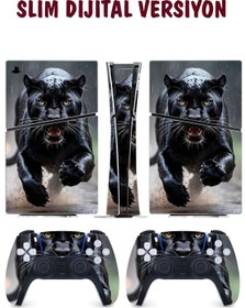 Resim KT Decor Kara Panter Playstation 5 Full Sticker Kaplama Seti 