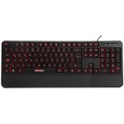 Resim Everest Kb-r61 Brıght Siyah Usb 3 Renk Aydınlatmalı Q Sabit Bilek Destekli Multimedia Klavye 