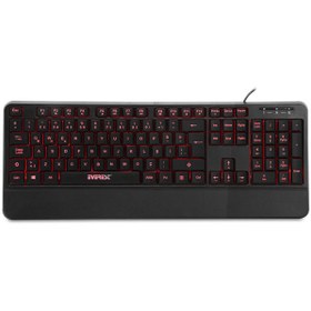 Resim Everest Kb-r61 Brıght Siyah Usb 3 Renk Aydınlatmalı Q Sabit Bilek Destekli Multimedia Klavye 