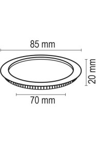 Resim Forlife 3Watt - 2" Led Panel Armatür ( 3200K Günışığı ) 