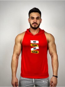 Resim Black İstanbul No Pain No Gain Baskılı Kapşonlu Sporcu Atleti 