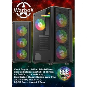 Resim Warbox Yakuza 24" Monitör Xeon X5650 16GB Ram 256GB SSD 250GB HDD GT740 Ddr5-4gb E.kartı Gaming Takım Bilgisayar 