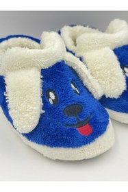 Resim Butik Lacivert İçi Polarlı Köpek Figürlü Çocuk/Bebek Pandufu 
