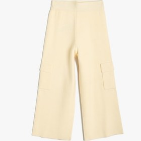 Resim Koton Basic Bol Paça Pantolon Kargo Cep Detaylı Bej 5wkg40001at Ekru 