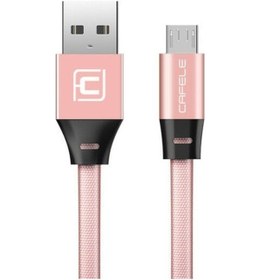 Resim Micro Usb Flat Fiber Örgülü 2.4a Şarj Ve Data Kablosu-pembe 