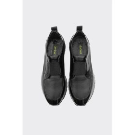 Resim Derinet Hakiki Deri Lastik Bağcıklı Erkek Sneaker 