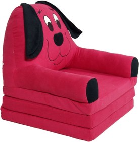 Resim Genel Markalar 3 Minderli Katlanabilir Bebek-çocuk Koltuğu Sandalye Portatif Yatak Puf Sofa Kumaş Köpek Figürlü 