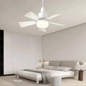 Resim 62W, Fan LED Tavan Vantilatörü, 3 Renk Işık, 3 Hız Kademeli, Uzaktan Kumandalı, E27 Duy, Beyaz 