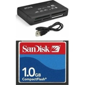 Resim Pmr 1 GB Compact Flash Sandisk Hafıza Kartı - USB 2.0 Cf Kart Okuyucu 