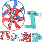 Resim 1 adet Dinamik Hava Dinamikleri Disk Golf Oyuncak - Canlı Kırmızı ve Mavi PVC Tekerlek Tasarımı, Erkek ve Kız Çocukları için Dış Mekan Eğlencesi, Aile Toplantıları ve Yaz Aktiviteleri için Mükemmel 
