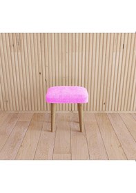 Resim Fahrettin Küçük Çocuk Sandalyesi Çocuk Oturağı Ahşap Sandalye Montessori Sandalye Puflu Pembe Yumuşak Sandalye Pembe 