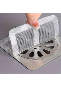 Resim Mainshop 10 Adet Yapışkanlı Tek Kullanımlık Banyo Gider Saç Tutucu Ve Mutfak Evye Süzgeci M-740 Çok Renkli 
