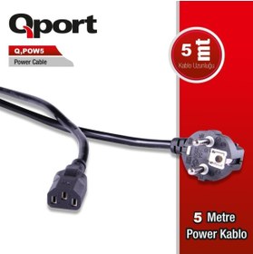 Resim Qport Q-pow5 5.0m Kasa Power Kablosu 