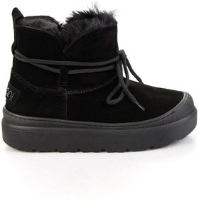 Resim Siyah Hakiki Deri Kadın Bot & Bootie K02748100202 Siyah 