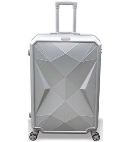 Resim Coral High Diamond ABS Gümüş Büyük Boy Valiz 16618 