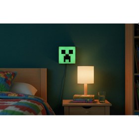Resim Sincara Home Minecraft Creaper Figürlü Gece Lambası Lightbox Yeşil 