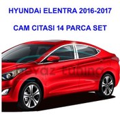 Resim Hyundai Elantra Cam Çıtası Kromu Komple Nikelajı 2016-2017-2018 